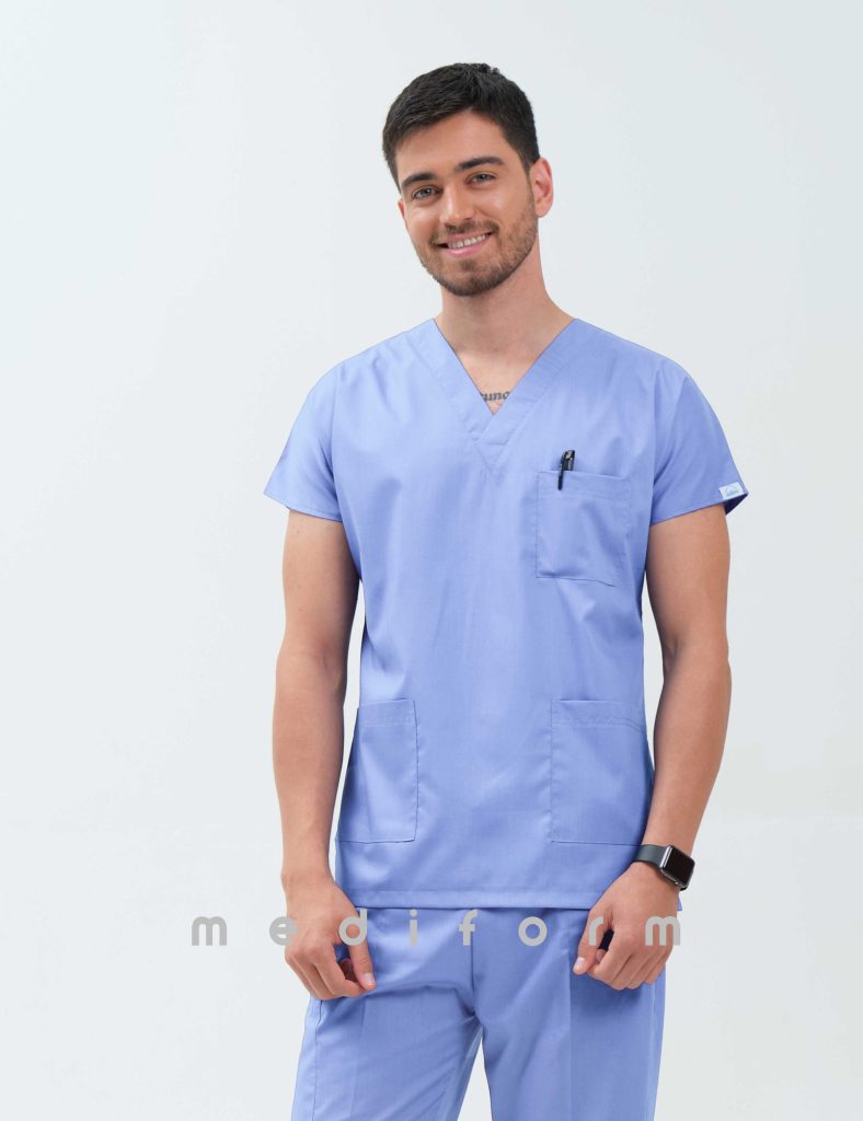 اسکراب جراحی آبی آسمانی مدل Junior - طب پوش